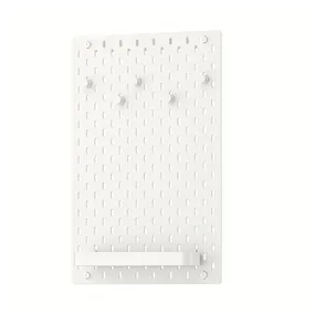 IKEA SKÅDIS СКОДІС, комбінація перфорованої дошки, білий, 36x56 см 795.159.73 фото