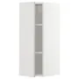 IKEA METOD МЕТОД, навесной шкаф с полками, белый / светло-серый, 30x80 см 694.564.17 фото