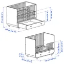 IKEA MYLLRA МЮЛЛРА, детская кроватка с ящиком, белый, 60x120 см 904.835.84 фото thumb №5