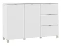 BRW Комод Poole 165 см з 2 дверцятами та 3 шухлядами білий, білий BI фото thumb №2