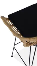 Барний стілець HALMAR H105 чорний, натуральний фото thumb №3