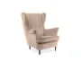 Мягкое кресло бархатное SIGNAL LORD Velvet, Bluvel 28 - бежевый фото