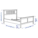 IKEA HEMNES ХЕМНЭС, каркас кровати с матрасом, окрашенный серый / Окреамн средней жесткости, 160x200 см 695.432.50 фото thumb №15