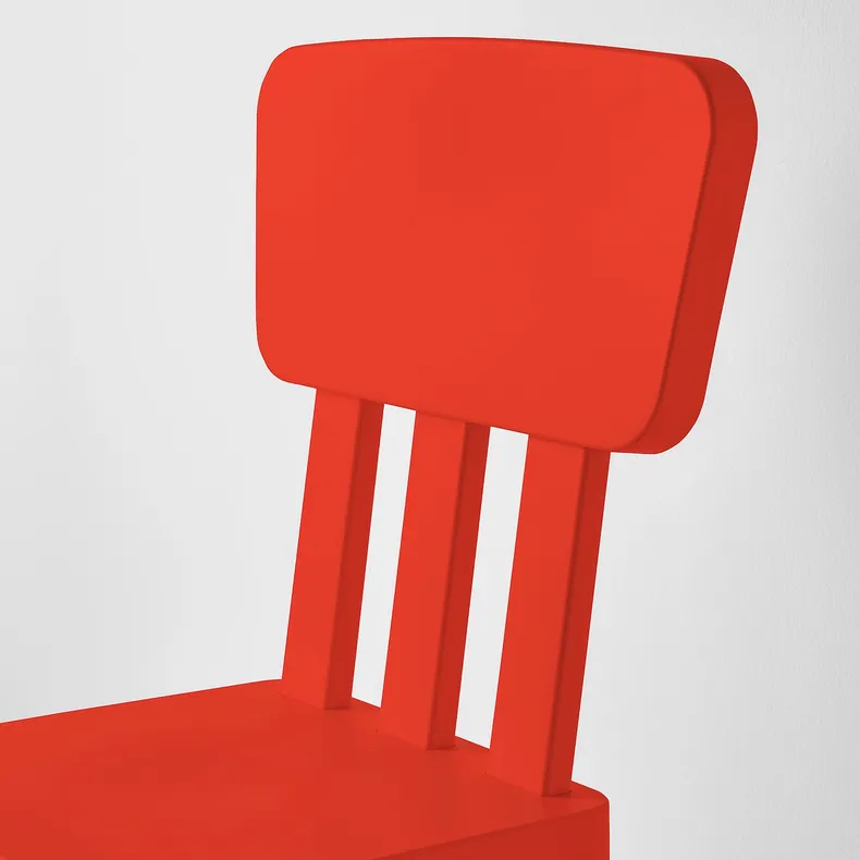 IKEA MAMMUT МАММУТ, дитячий стілець, для приміщення / вулиці / червоний 403.653.66 фото №3
