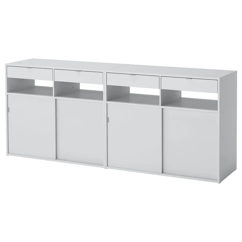 IKEA SPIKSMED СПІКСМЕД, шафа, світло-сірий, 195x40x79 см 695.352.88 фото №1