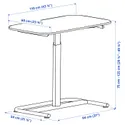 IKEA SEGRARE СЕГРАРЕ, стіл регульований, темно-сірий, 110x60 см 405.347.03 фото thumb №7