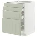 IKEA METOD МЕТОД / MAXIMERA МАКСІМЕРА, підлогов шафа / 4 фронт панелі / 4 шухл, білий / Стенсунд світло-зелений, 60x60 см 894.866.25 фото thumb №1