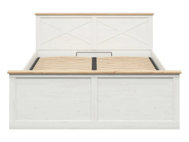 BRW Кровать Frija 160x200 с каркасом и ящиком для хранения andersen pine white, сосна андерсен белая/дуб художественный LOZ/160-APW/DASN фото №3