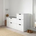 IKEA NORDLI НОРДЛІ, комод із 5 шухлядами, білий, 120x76 см 492.480.33 фото thumb №3