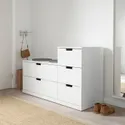 IKEA NORDLI НОРДЛИ, комод с 5 ящиками, белый, 120x76 см 492.480.33 фото thumb №3