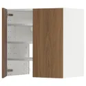 IKEA METOD МЕТОД, навесной шкаф д / вытяжки / полка / дверь, белый / Имитация коричневого ореха, 60x60 см 595.193.78 фото thumb №1