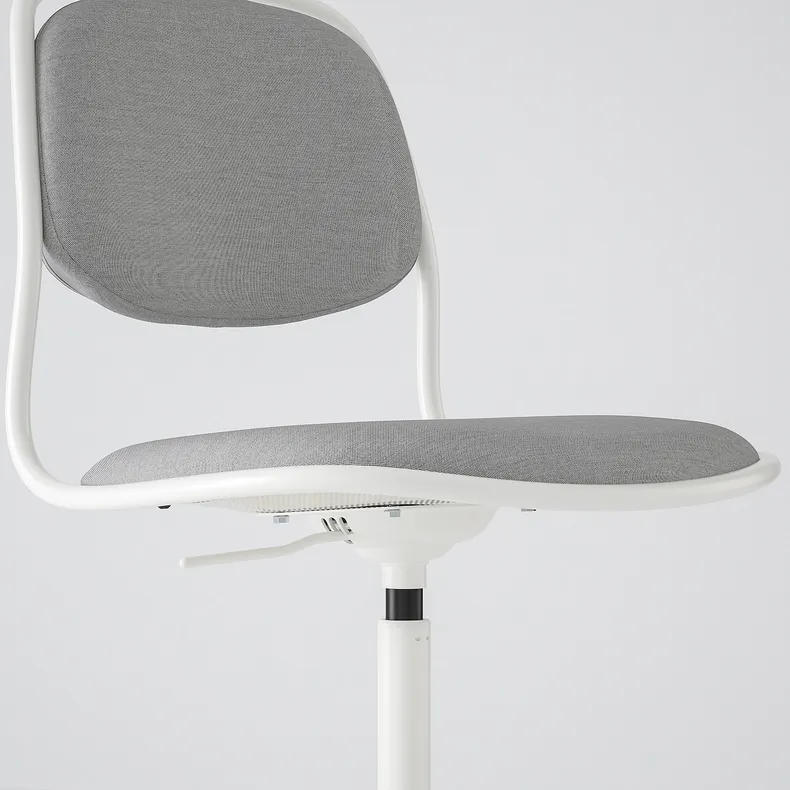 IKEA ÖRFJÄLL ОРФЬЄЛЛЬ, обертовий стілець, білий / ВІССЛЕ світло-сірий 494.160.12 фото №4