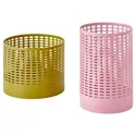 IKEA TESAMMANS ТЕСАММАНС, підстав д/свіч-таблет, наб із 2 шт., жовтий/рожевий 905.689.60 фото thumb №1