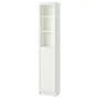 IKEA BILLY БІЛЛІ / OXBERG ОКСБЕРГ, стелаж панель / скляні дверцята, білий / скло, 40x30x202 см 392.874.21 фото