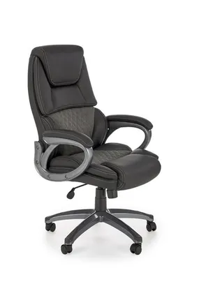 Крісло офісне обертове HALMAR STEVEN чорний / сірий фото