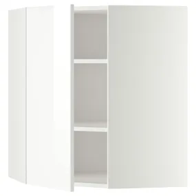 IKEA METOD МЕТОД, кутова навісна шафа з полицями, білий / РІНГХУЛЬТ білий, 68x80 см 799.185.21 фото