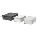 IKEA RENSARE РЕНСАРЕ, сумка для одежды, 3 шт., клетчатый / серый черный 304.325.02 фото thumb №1