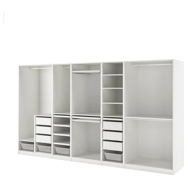 IKEA PAX ПАКС, гардероб, комбинация, белый, 375x58x201 см 994.202.62 фото №1