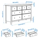 IKEA HEMNES ХЕМНЕС, меблі д / спальні, компл із 4 предм, біла морилка, 140x200 см 294.879.82 фото thumb №11