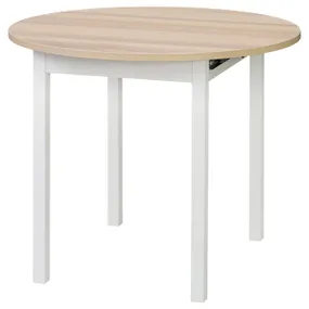 IKEA GAPERHULT ГАПЕРХУЛЬТ, раздвижной стол, пепельный / белый, 90 / 120x90 см 505.115.36 фото
