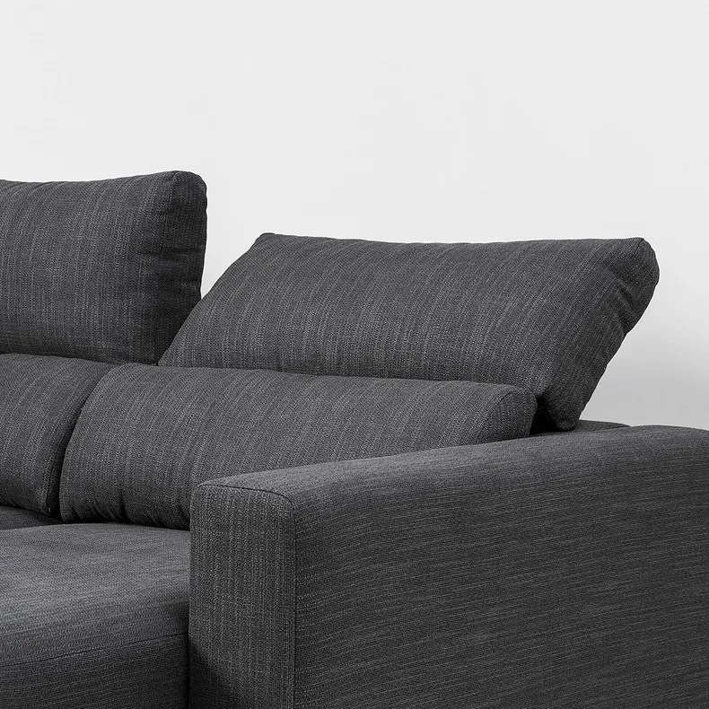 IKEA ESKILSTUNA ЕСКІЛЬСТУНА, 3-місний диван із кушеткою, Горючий антрацит 595.201.93 фото №8