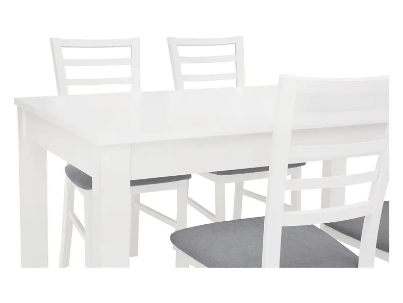 BRW Комплект: стол 140-180х80 см + 2 стула BRW BRYK 2, серый/белый STO/BRYK2_4MAR/POZ/2-BAL/TX098 фото №4