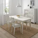 IKEA INGATORP ІНГАТОРП / INGOLF ІНГОЛЬФ, стіл+4 стільці, білий, 155 / 215 см 299.173.07 фото thumb №2