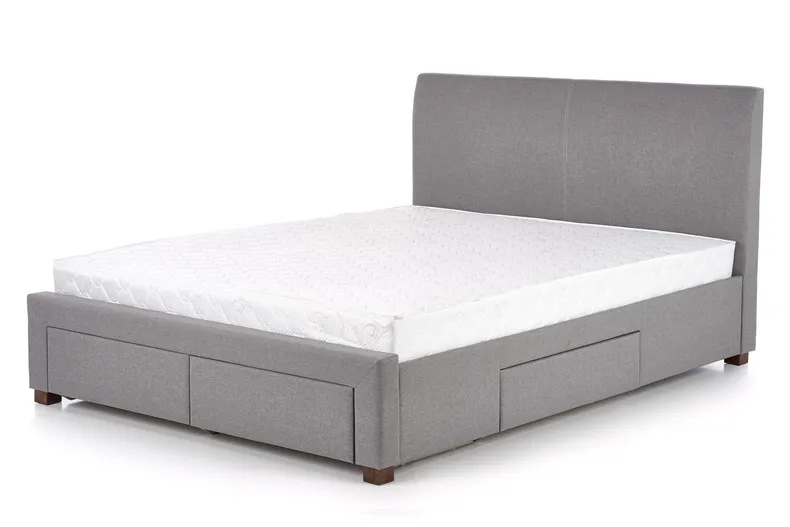 Двоспальне ліжко з шухлядами HALMAR MODENA 140x200 см сіре фото №5