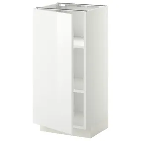 IKEA METOD МЕТОД, напольный шкаф с полками, белый / Рингхульт белый, 40x37 см 394.550.37 фото
