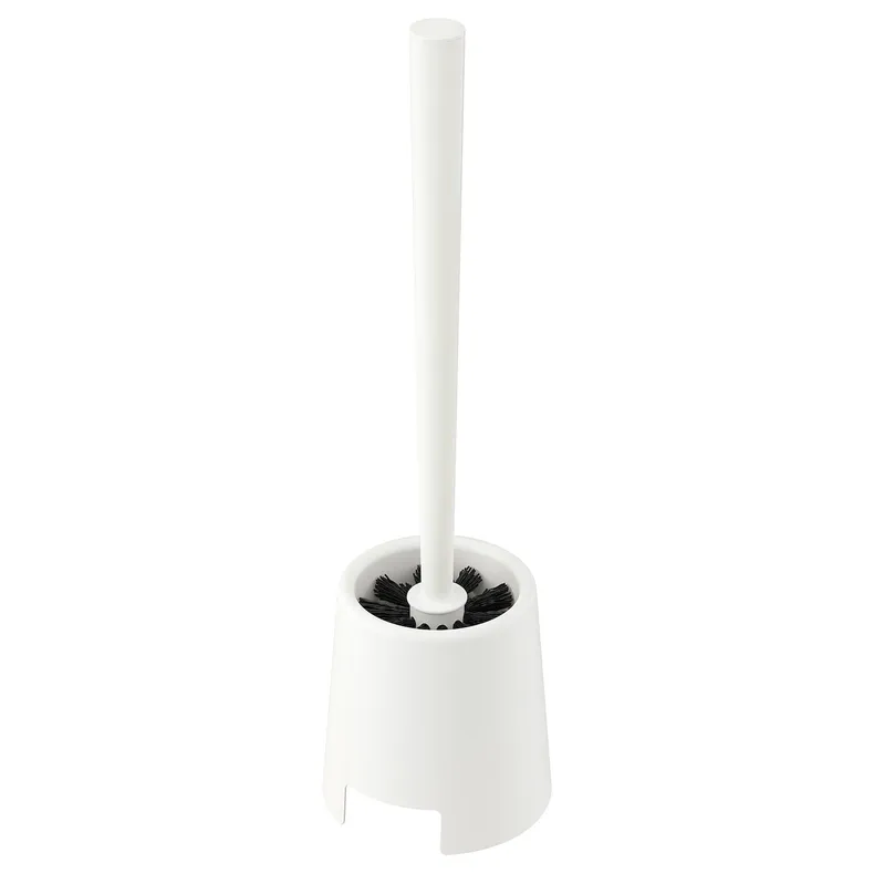 IKEA BOLMEN БОЛЬМЕН, щітка для унітаза/тримач, білий 201.595.22 фото №1