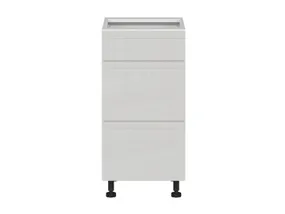 BRW Кухонный цокольный шкаф Sole 40 см с выдвижными ящиками светло-серый глянец, альпийский белый/светло-серый глянец FH_D3S_40/82_2SMB/SMB-BAL/XRAL7047 фото