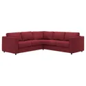 IKEA VIMLE ВИМЛЕ, 4-местный угловой диван, Красный/коричневый 994.344.57 фото thumb №1