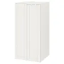 IKEA SMÅSTAD СМОСТАД / PLATSA ПЛАТСА, гардероб, белая белая / белая рама, 60x57x123 см 094.301.47 фото thumb №1