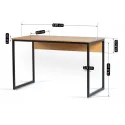 Письменный стол MEBEL ELITE ROSS, 120 см, Золотой дуб / Черный фото thumb №12
