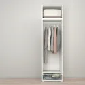IKEA PLATSA ПЛАТСА, гардероб 2-дверный, белый / кальбоденский эффект яркой сосны, 60x57x221 см 495.013.69 фото thumb №3