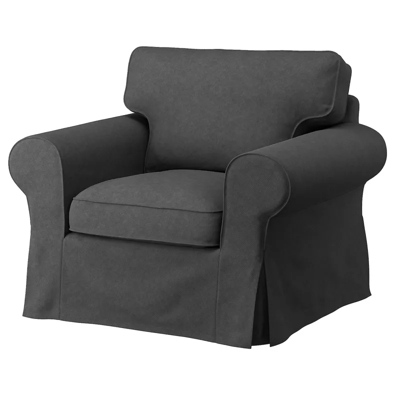IKEA EKTORP ЭКТОРП, чехол на кресло, Талмира средне-серая 405.170.77 фото №1