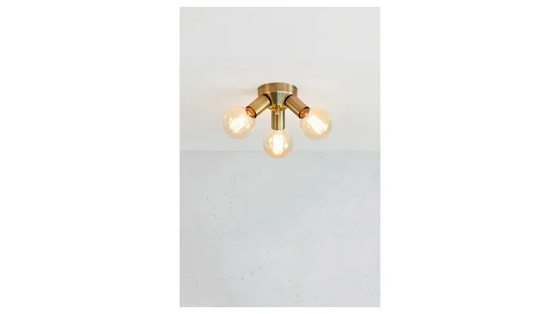 BRW Mazzo 3-точечный металлический потолочный светильник золото 089026 фото №2