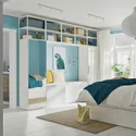 IKEA PLATSA ПЛАТСА, гардероб із 5 дверцятами, біле дзеркальне скло STRAUMEN/FONNES біле, 300x42x241 см 294.369.59 фото thumb №2