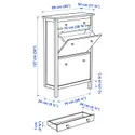 IKEA HEMNES ХЕМНЕС, шафа для взуття з 2 відділеннями, чорний і коричневий, 89x30x127 см фото thumb №11