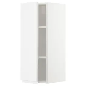 IKEA METOD МЕТОД, шафа навісна із полицями, білий / ВОКСТОРП глянцевий / білий, 30x80 см 494.554.47 фото