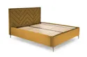 Узголів'я ліжка HALMAR MODULO W1 160 см гірчичного кольору. Моноліт 48 фото thumb №4