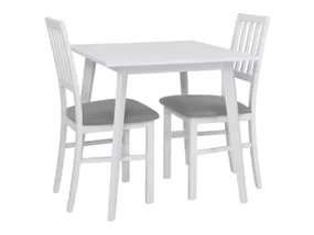 BRW Комплект: Стол обеденный и стулья (2 шт) BRW ASTI 80x76x75 см, серый/белый ASTI_STO_2KRS-TX098 фото