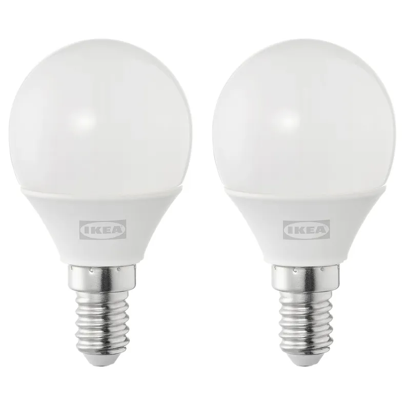 IKEA SOLHETTA СОЛХЕТТА, светодиодная лампочка E14 250 лм, Опаловый белый шар 804.987.22 фото №1