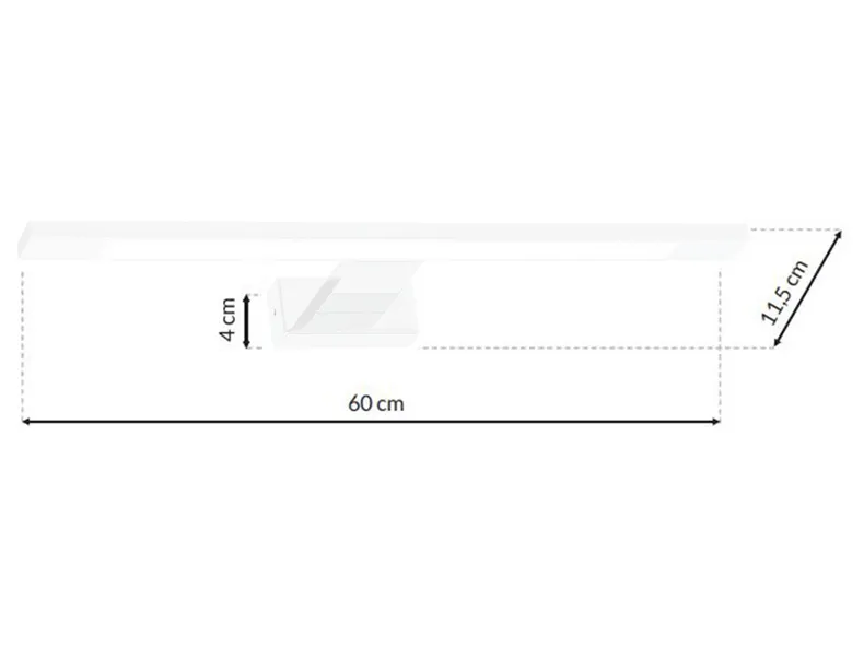 BRW Светильник настенный металлический для ванной комнаты Shine LED белый 086746 фото №2