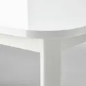 IKEA STRANDTORP СТРАНДТОРП / TOBIAS ТОБИАС, стол и 4 стула, белый / прозрачный, 150 / 205 / 260x95 см 393.886.70 фото thumb №4