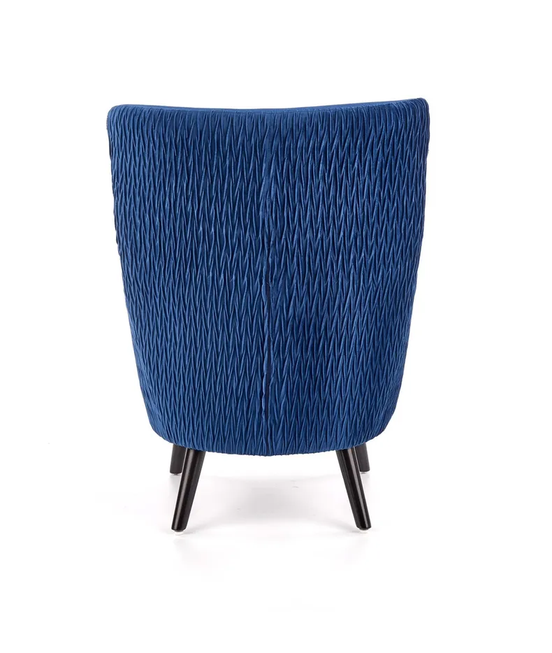 Кресло мягкое HALMAR RAVEL темно-синий/черный фото №3