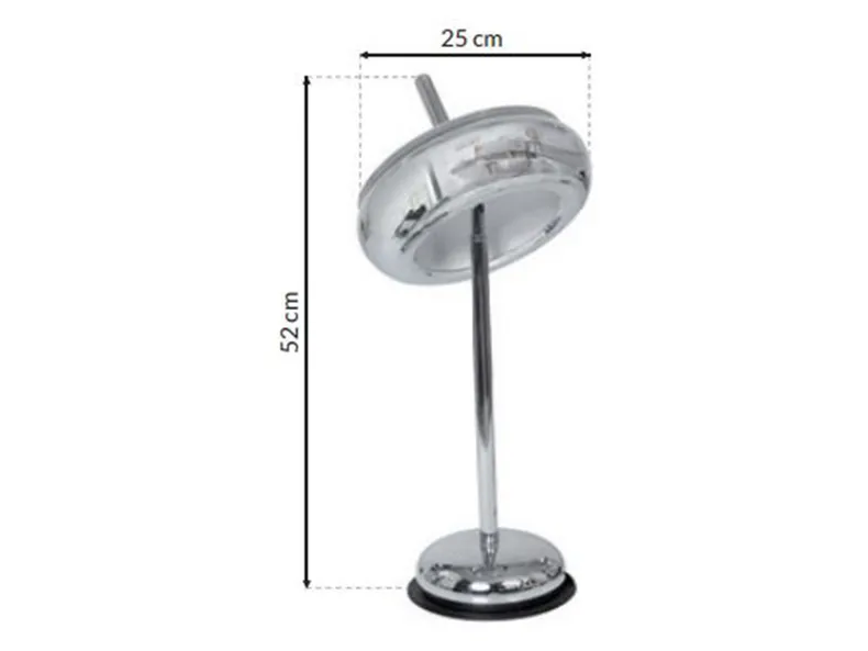 BRW Светодиодная настольная лампа 12W/840LM/4000K серебристый металл Mercurio 075544 фото №6
