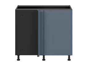 BRW нижний угловой кухонный шкаф Верди левый мистик матовый собирает угол 110х82 см, черный/матовый FL_DNW_110/82/65_L/B-CA/MIM фото