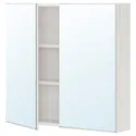 IKEA ENHET ЕНХЕТ, шафа дзеркальна із 2 дверцятами, білий, 80x17x75 см 193.236.89 фото thumb №1