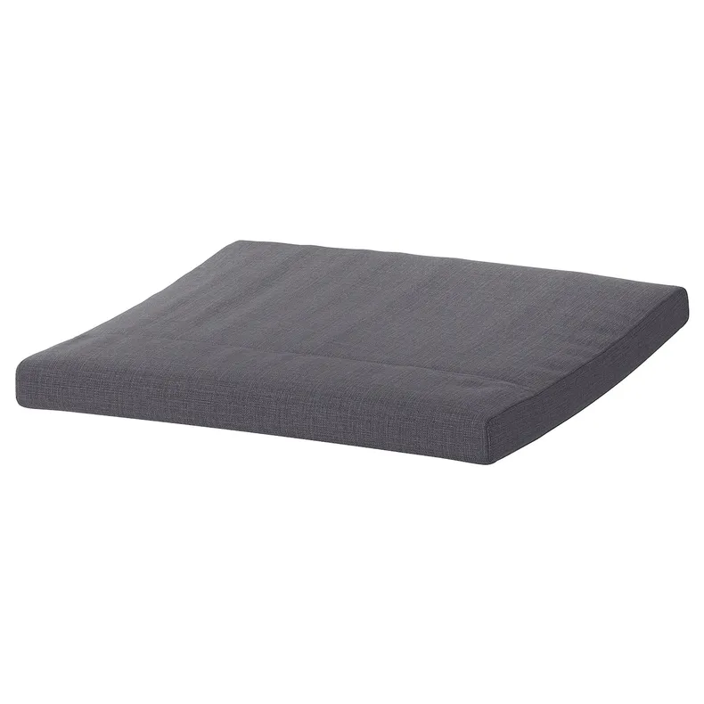 IKEA POÄNG ПОЭНГ, подушка-сиденье на табурет для ног, Скифтебо темно-серый 604.928.58 фото №1